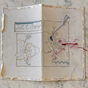 Let it Snow Snowman Needlepoint Canavs